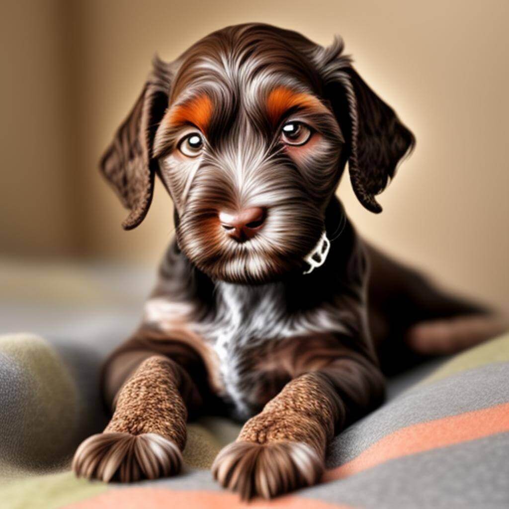 pointer puppy sitting on a couch