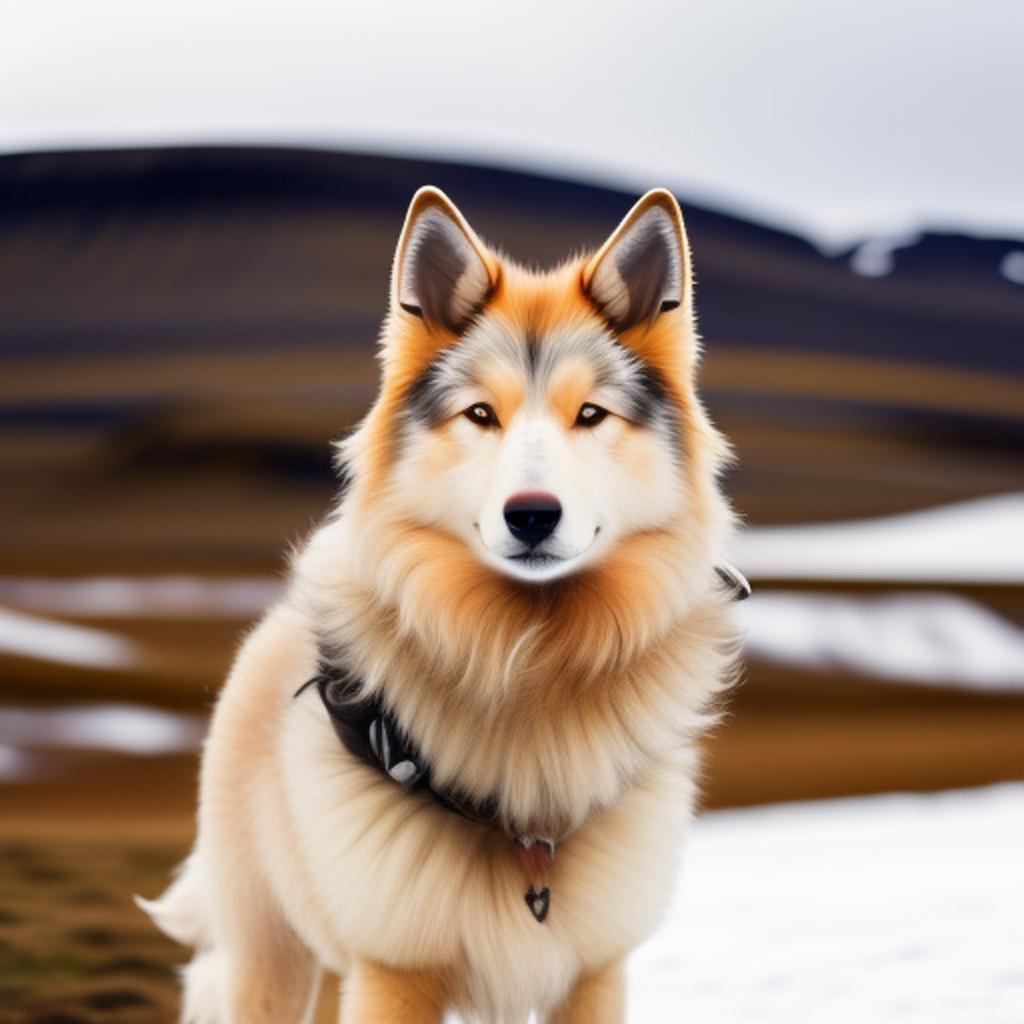 Tan Icelandic sheepdog