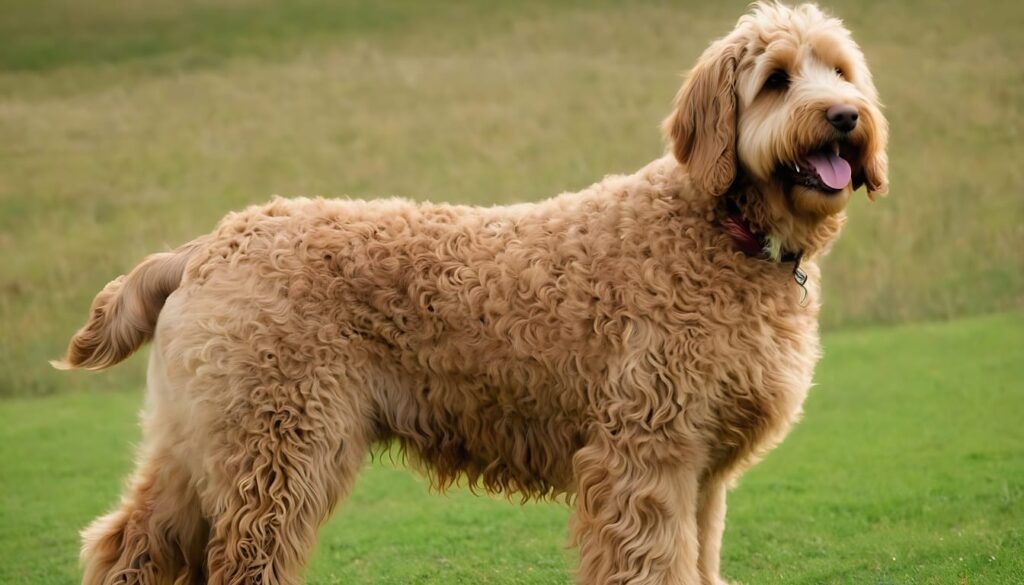 Australian labradoodle with wavy coat