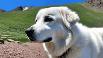 closeup of a colorado mountain dog