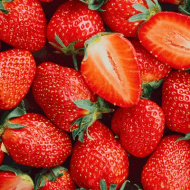 red juicy strawberries
